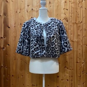 Small White House Black Market Faux Fur Bolero